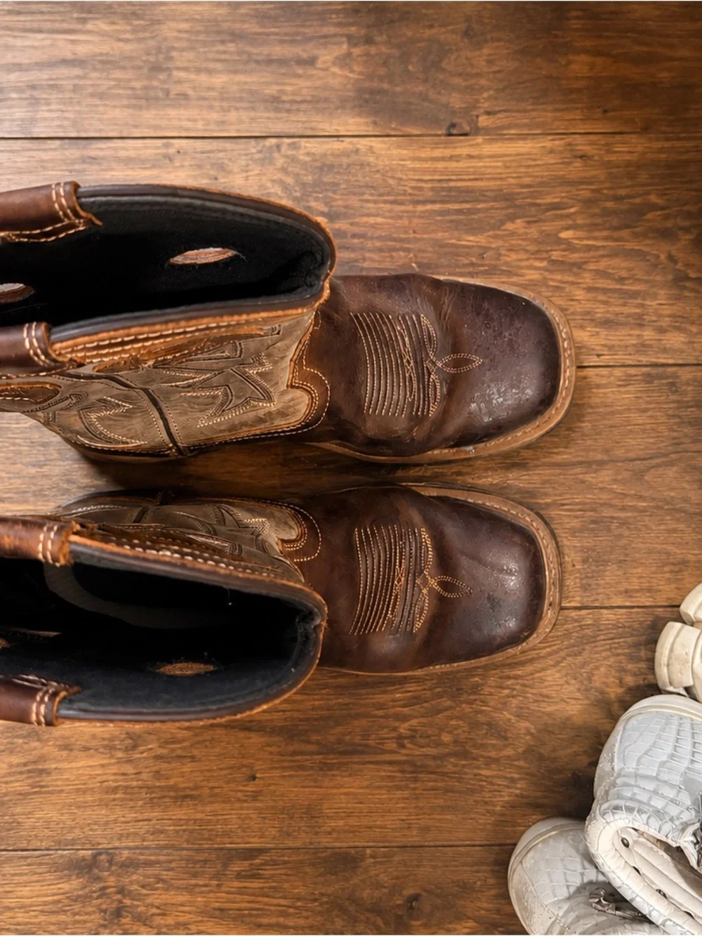 Dan Post Kids Brown and Tan Western Pull-On Boots
